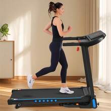 MERAX Incline Treadmill For Running & Walking, 3.0 HP Treadmills For Home 350 Lbs Weight Capacity Hydraulic System Auto-Folding Treadmill With Type C & USB Charge For Android, 10MPH, Bluetooth Speaker - Xem 3