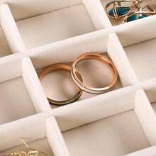 Frebeauty Extra Large Acrylic Jewelry Box For Women Girls 5 Layers Clear Velvet Earring Organizer With 5 Drawers Rings Display Case Necklaces Holder Tray Beige