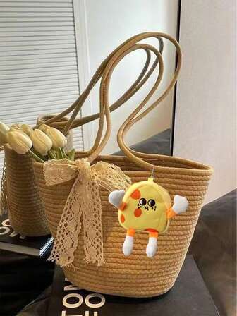 1个卡通零钱包 - 可爱吐司面包袋吊坠，配有可拆卸珠链，吐司面包和三角形奶酪造型 | 2种款式可选，时尚百搭，可装硬币、钥匙和耳机 | 完美的节日、感恩节和圣诞节礼物 | 适合日常使用、购物、聚会和返校 | 送给娃娃爱好者、朋友、家人和爱人的绝佳纪念礼物