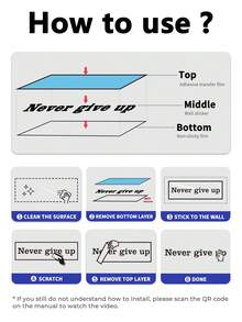 1pc Heart & Slogan Graphic Car Sticker