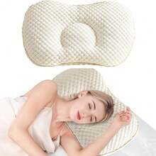 1 Neck Pillow For Pain Relief, Ergonomic Pillow For Sleeping, Ergonomic Orthopedic Pillow For Sleeping, Ergonomic Orthopedic Pillow For Sleeping, Side Sleepers, Back Sleepers,50x30x5cm - 白色 - 查看 3