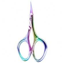 ANDVICTORY 1把不锈钢弯刃指甲剪，可用于修剪指甲、眉毛、睫毛，适合干性皮肤 - 彩色 - 查看 6