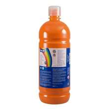 Milan Tempera Paint Bottle 1000ml - Dosing Cap - Quick Drying - Mixable - Orange - Orange - View 2