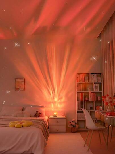 1 Pack Type C Round Night Light Crystal Table Lamp, USB Power Plug-In,Creative Bedside Lamp With Rotating Water Ripple Effect, Flame Atmosphere Lamp With 16 Color Diamond Effect And Remote Control Function, Bedroom Rgb Remote Control Night Light With Rotating Water Pattern Design, Suitable For Children's Rooms, Bedrooms, Hallways,