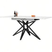 Dining Tables - White + MDF + Metal - View 6