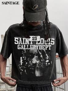 Street Life 男士街头休闲短袖T恤 - 黑色 - 查看 6