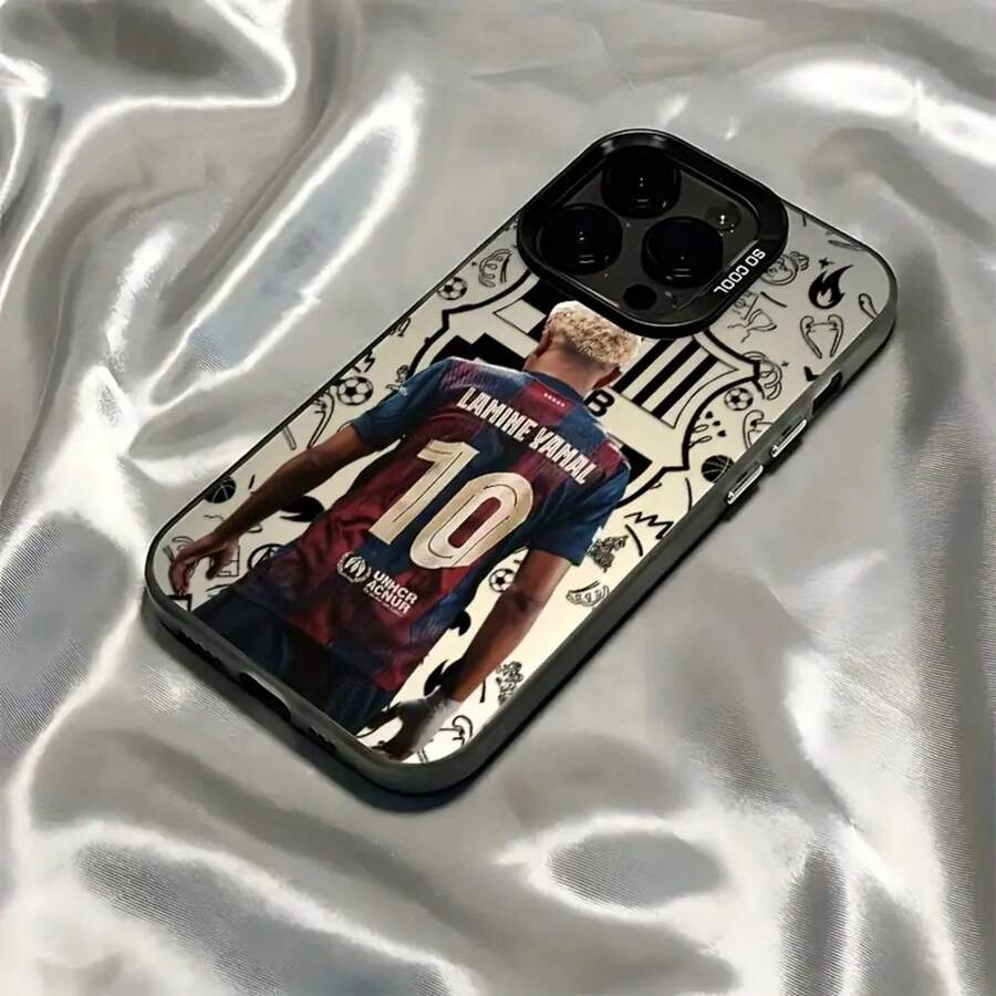 Funda para Teléfono Genio del Fútbol No.10 Y-Yamal Compatible con for 17, 16E, 16, 15, 14, 13, 12, 11 Mini Pro Max Air X XR XSMAX 8 7 Plus, Anticaída, Trasera Esmerilada, Funda Laminada Y-Yamal, Fundas para Teléfono, Funda Práctica - Color 1 - Ver 1