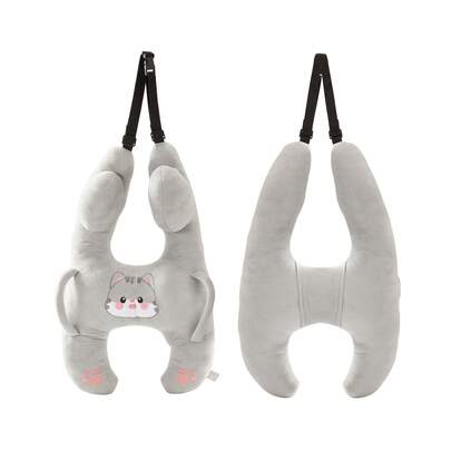 Cute Car Pillow, H-Shaped Travel Pillow For Sleeping In Car Seat, Soft Neck Support Cushion, Road Trip, Airplane & Train Travel Accessories