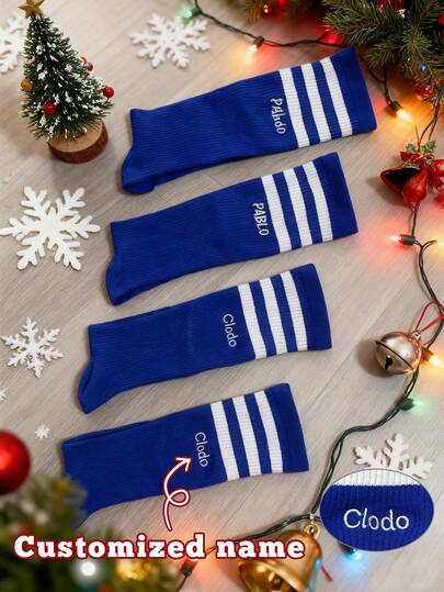 1 Paar personalisierte Namens-Socken, Knöchelsocken, Sport-Kompressionsstrümpfe, rutschfeste Socken, Jahrestags-Geschenk, Valentinstags-Geschenk, Geburtstags-Geschenk, Hochzeitsgeschenk, niedlich, minimalistisch, lustig, bequem personalisiert, einzigartig, personalisierte Geschenke, lange Fußballsocken, Outdoor-Laufsport-Socken