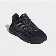 Adidas 阿迪达斯 OZWAVE 2.0 黑色厚底运动鞋，网眼拼接鞋面，厚底缓震鞋底，男女通用休闲运动鞋 - 黑色 - 查看 2