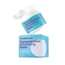 West&Month Dynamic Glow Exfoliating Pads - Deeply Moisturizing Repair Gently Soften Skin Whitening Brighten Dull Skin Fade Dark Spots Enhance Skin Elasticity Improve Smooth Delicate Skin Texture - 50 Pads/Box - Màu xanh ngọc - Xem 12