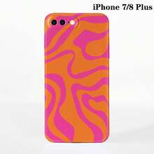 1 件极简主义电影不对称拼布图案硬质手机壳，表面光滑，适用于 11/12/13/14/15/16 Pro Max - 彩色 - 查看 70