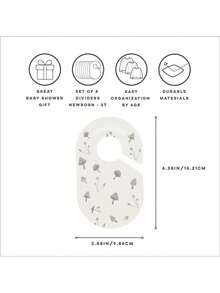 8 piezas/set Divisores de armario para bebé - Separadores de percha de madera de doble cara para organizar la ropa del bebé, organizador de armario para bebé, organización de la guardería para ropa de bebé recién nacido a 2 años, niño y niña, regalo de ducha de bebé, decoraciones para la habitación - Multicolor - Ver 2