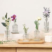 Tomnk Glass Bud Vases Set Of 9/12/36, Small Mini Flower Vases Bulk Pack For Centerpiece Table Decor, Wedding Reception Party Baby Shower, Vintage Home Decor Clear Glass Vases Set, Mother's Day Decor, Ideal Mother's Day Gift - 無色 - 查看 1