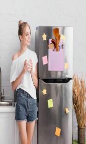 Fuutreo 6 Pcs Magnetic Wall File Organizer Magnetic Wall File Holder Refrigerator Magazine Holder For Mail Letters Paper(Light Vintage,10 X 13 Inch,Vertical) - ColorA - View 5