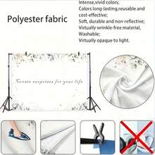 2D plano, 1 pieza, Tela de fondo de decoración navideña para el hogar, diseñada con bastones de paseo con reflectores y pancartas con patrón de flores rojas, muy adecuada para la fiesta de Navidad, decoración del festival, fondos de fotografía, sin electricidad requerida, fácil de colgar, tela de poliéster duradera, esencial para la decoración navideña