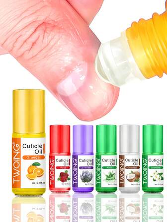  TWOING,5ml, Cuticle Oil, Cuticle Nurtrition Oil With Jojoba Oil Grape Seed Oil And Vitamin E Squalane Cuticle Strengthner, For Daily Use, Very Portable,Hand And Foot Care Nutrient Solution