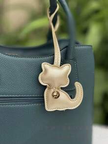 1PC PU Leather Cartoon Cat Keychain – Cute Kawaii Kitten Bag Charm & Keyring, Fashion Animal Pendant Gift, Keychain Accessories Car Pendant Can Be Used For Bag Pendant Pendant. Gift Accessories Decor Present Car Women Key Chain Charms Back To School Supplies