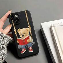 A Cartoon Bear With Black Eyes Reading A Book, A Stylish Phone Case Suitable For All  Galaxy Models.,Phone Case  17 Pro Max Christmas Phonecase Christmas Gifts - 款式1(1件) - 查看 4