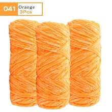 3 件套豪华天鹅绒纱线套装 - 柔软涤纶雪尼尔纱线，适用于 DIY 针织和钩编，有白色、米色、蓝色、棕色、紫色、绿色、黑色、灰色可供选择