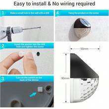 Quntis Luces Solares Exterior 4Pcs, 11 Modos de Color (Blanco Cálido/Frío/RGB) Lámpara Pared, Lámpara Solares LED Exterior Jardin, Encendido/Apagado Automático Luz Solares para Patio Pasillo Cochera - Blanco Cálid - Ver 5