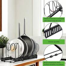 Pot Lid Racks - 30-58CM, White - View 3