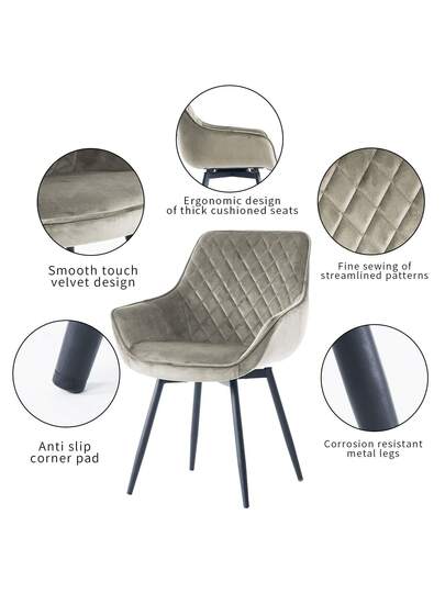 Dining Chairs, Vanity Chair, Thickened Cushions, Padded Seats, Bureau Lounge Elegante Chairs That Can Be Combined Any Table, Kitchen view 3