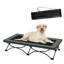 KOKILA Cama Elevada para Perros Grandes 116x60x25cm: Marco de Acero Resistente, Protección Articulaciones, Fácil Armado sin Herramientas + Almacenamiento con Bolsa,la mamá perruna o los dueños de perros en cualquier ocasión como Navidad o cumpleaños.¡Perfecta para viajes, campamentos o cualquier aventura fuera de casa! ¡Llévala contigo fácilmente dondequiera que vayas - Gris - Ver 1