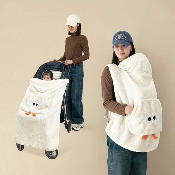 1 件婴儿推车毯，温暖防风户外毯，适用于婴儿背带、腰凳，秋冬