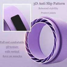 Curve Magic Wheel:Fit Prop Foam Padded Back Stretcher Wheel With Center Spine Cradle,Yoga Wheel For Improving Yoga Poses, Backbends Balance Stretching PainEssential High-Value Fitness Tool - mặc định - Xem 6