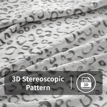 FY FIBER HOUSE Flannel Fleece Throw Blanket Lightweight Cozy Plush Microfiber Bedspreads For Adults 90"X108" Grey Leopard - GreyLeopard - View 5