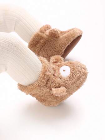 Höst-/vinterskor för spädbarn, vinterskor för nyfödda, plyschiga tecknade stövlar för småbarn, söta