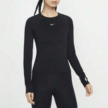 Nike 女式修身户外骑行跑步健身房训练速干 AS W NK PRO DF LS BASELAYER 长袖 T 恤 FV7846-010 - 黑色 - 查看 1