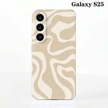1pc Minimalist Asymmetrical Patchwork Pattern Glossy Hard Shell Phone Case, Suitable For IPhone 11/12/13/14/15/16 Pro Max