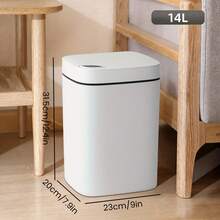 Senmeo L8 Cream White Smart Sensor Trash Can (14/16L, Single Mode) | Touchless Motion Sensor Bin - Silent Sealed Kitchen Trash Can - 14公升 - 查看 2
