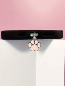 3pcs Cat Paw Design Cute Metal Dust Plug Accessories, Phone Charging Port Stopper - Multicolor - View 2