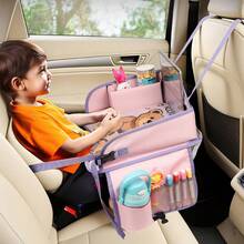 1pc Portable Travel Drawing Board, Kids Car Seat Tray Table, Foldable Storage Desk, Suitable For Car Travel And Art Activities - Multicolor - View 1