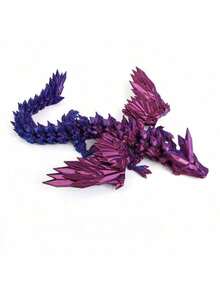 New Upgraded 4D Printed Pterosaur Model, Crystal Flying Dragon With Wings, Movable Joints, Creative Ornament, Action Figure Gift, Decoration Toy, Birthday/Holiday Gift - Multicolor - View 5