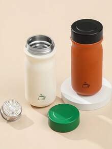 1pc Fashionable Mini 316 Stainless Steel Double Wall Insulated Tumbler, Hiking Leisure Cup, Women's Pocket Cup, Minimalist Style Gift Cup, Flat Bottom Cup