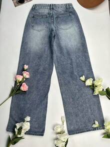 2025 Pantalones rectos de pierna casual a la moda, estilo popular europeo y americano para primavera y otoño