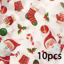 12/8/4pcs Christmas Gift Wrapping Paper Rolls, 35cm*50cm (13.78in*19.68in), Pink Background With Classic Santa Claus Patterns, Assorted Styles Randomly Sent, Suitable For Christmas, Birthday, Wedding And Party, Ideal For DIY Crafts And Creative Gift Packaging, May Have Fold Marks When Folded For Shipping, Merry Christmas! - Multicolor - View 15