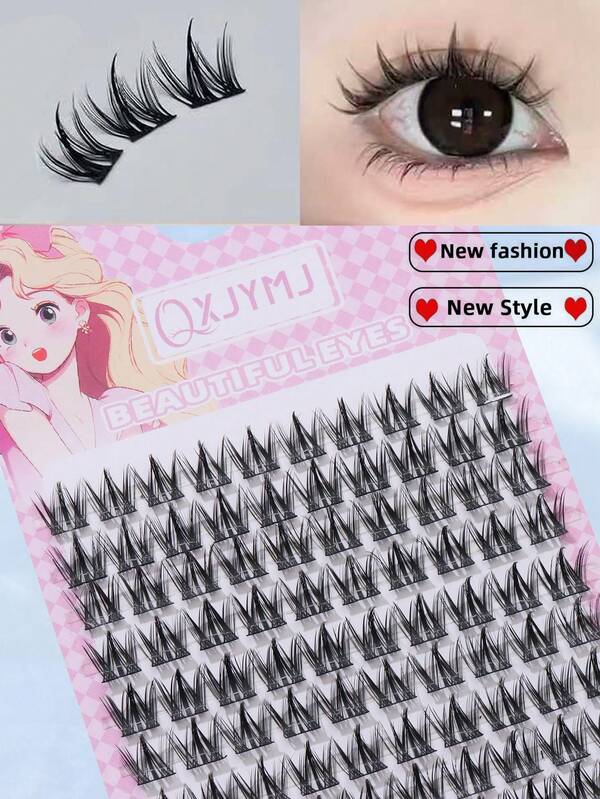 10 أزواج/100 قطعة رموش جديدة عصرية، رموش مستعارة بدون غراء طراز C Curl بطول 10-13 ملم طبيعية ناعمة، إطالة رموش كورية دائمة، هدية للنساء والفتيات، عنقود رموش بسعة كبيرة