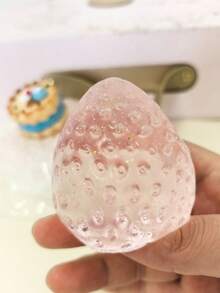 1 件柔软硅胶固体草莓挤压玩具（无绳链），圣诞礼物，派对礼物 - 彩色 - 查看 11