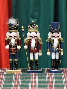 25cm Nutcracker Soldier Home Decor Wooden Nutcracker Doll Christmas Decoration, European Style New Nutcracker Hanging Ornament Cartoon Plush Doll, 10in Factory Direct Christmas Decoration Nutcracker Soldier Christmas Gift Christmas Decorations Home Christmas Gifts Christmas Decor - Multicolor - View 5
