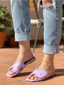 La Caprichosa Women Flat Sandals - Lilac Purple - View 3