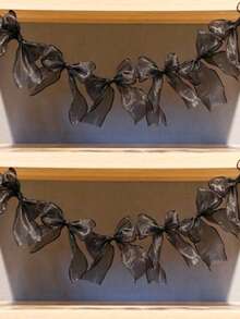 12个蝴蝶结形丝带装饰，适用于生日派对、情人节、婚礼、派对背景DIY、圣诞装饰、家居圣诞礼物、圣诞装饰 - 彩色 - 查看 10