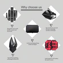 TOSANI - Kit Profesional de Manicura y Pedicura 15 en 1 de Acero Inoxidable con Estuche Negro para Viajar, Incluye Herramientas de Cuidado Facial, de Oídos y Cejas - Multicolor - Ver 6