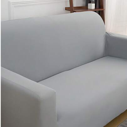 1件装情人节装饰全覆盖沙发套，防宠物、防尘，纯色可选：深灰、浅灰、酒红，适用于1/2/3/4座沙发，四季皆宜。