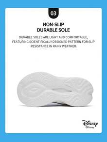 Ein Paar Disney offiziell lizenzierte Frozen Kinder Sportschuhe, inklusive Elsa Prinzessin Sportschuhe, Anna Prinzessin Sportschuhe und Arendelle Prinzessin Sportschuhe, geeignet für täglichen Urlaubs- und Outdoor-Sport.