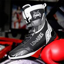 Men's Professional Wrestling Shoes, High-Top Competition Training Shoes, Wrestling Shoes & Fitness Boots, Colorful Patchwork Sports Shoes, Synthetic Leather & Mesh Material, Indoor Fitness Non-Slip Boxing Training Shoes, Suitable For All Seasons, Size: 39-48